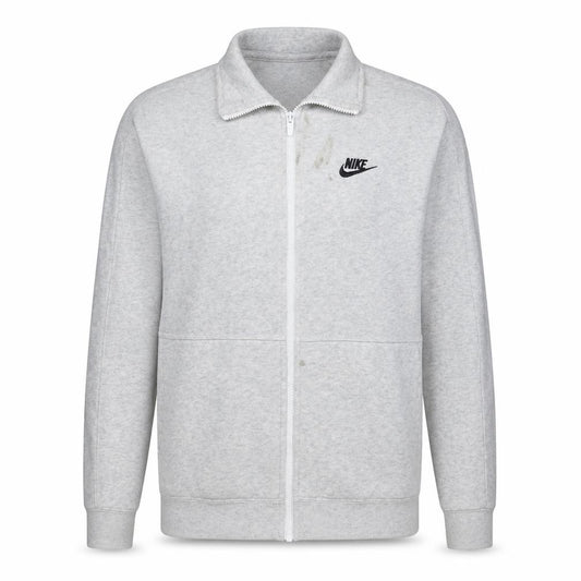 Front view of Nike Men's Grey Full Zip Track Jacket, size M, Regular Fit