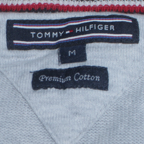 Tommy Hilfiger Men's Grey Cotton Crew Neck Jumper Size M