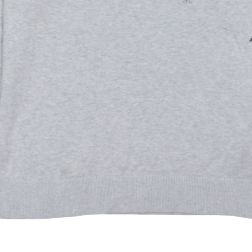 Tommy Hilfiger Men's Grey Cotton Crew Neck Jumper Size M