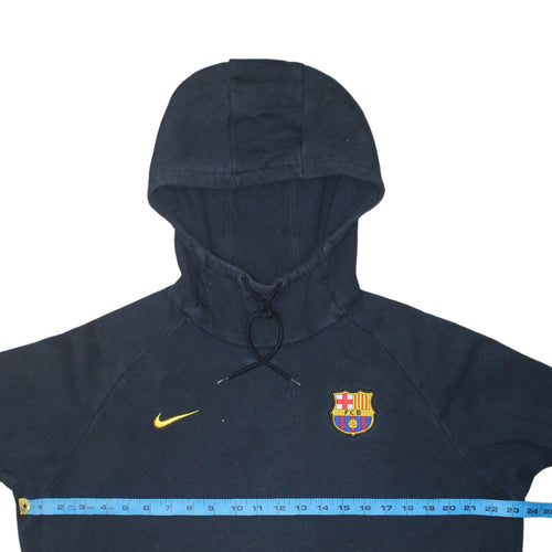 Nike Men’s Black FC Barcelona Pullover Hoodie Size L Football Sportswear