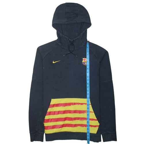 Nike Men’s Black FC Barcelona Pullover Hoodie Size L Football Sportswear