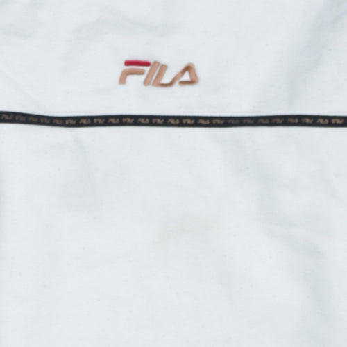 FILA Men's White Pullover Sweatshirt XS Crew Neck Logo Sports Style