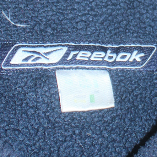Reebok Mens Blue Fleece V-Neck Pullover Sweatshirt Size L
