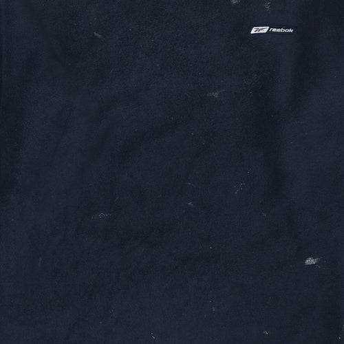 Reebok Mens Blue Fleece V-Neck Pullover Sweatshirt Size L