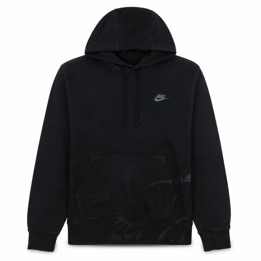Front view of Nike Men's Black Pullover Hoodie Small Regular Fit Fleece Sweatshirt