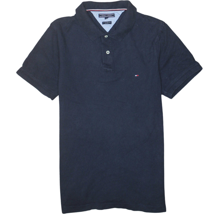 Tommy Hilfiger Men's Navy Blue Slim Fit Cotton Polo Shirt L