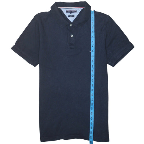 Tommy Hilfiger Men's Navy Blue Slim Fit Cotton Polo Shirt L