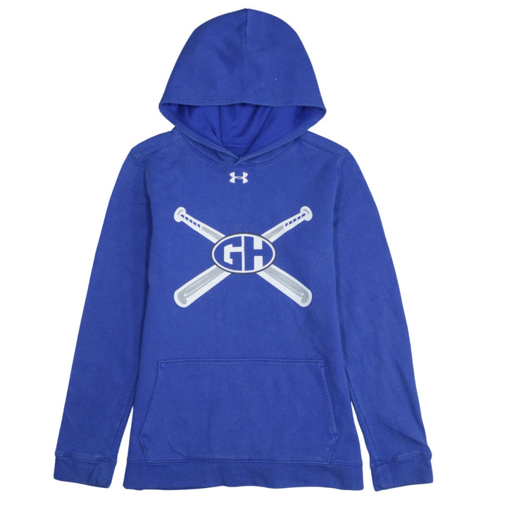 Under Armour Boys Blue YXL Pullover Hoodie with Logo Print