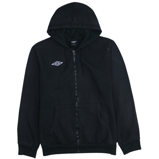 Umbro Men's Black XXL Full Zip Hoodie with Logo Design
