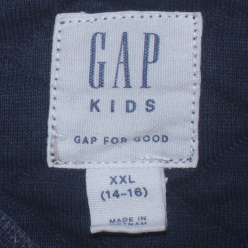 GAP Boys Blue Quilted Zip Track Jacket Size 14-16 Years