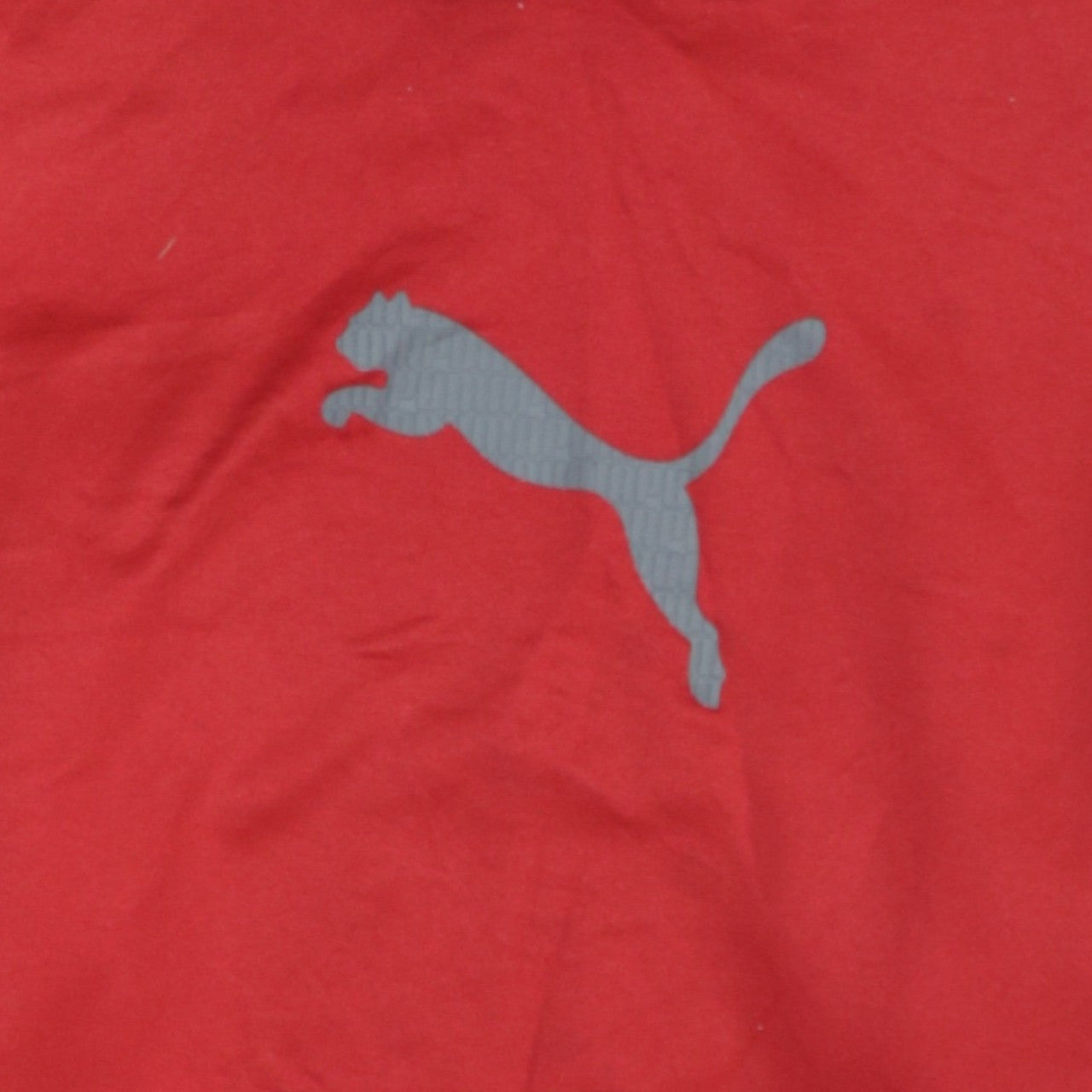 Puma Men's Red Small Pullover Hoodie with Grey Logo