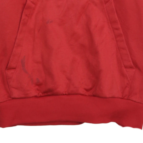 Puma Men's Red Small Pullover Hoodie with Grey Logo