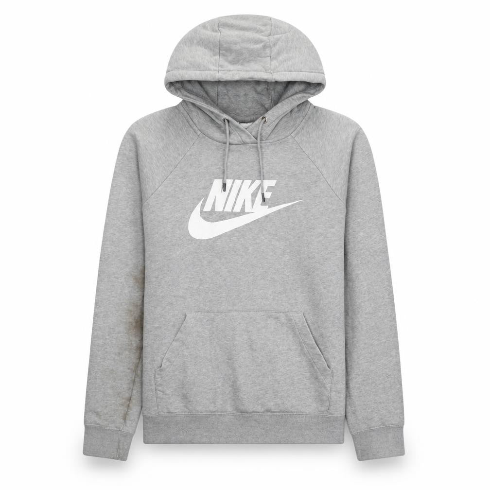 Nike Men's Grey Pullover Hoodie Small Logo Sportswear Fleece