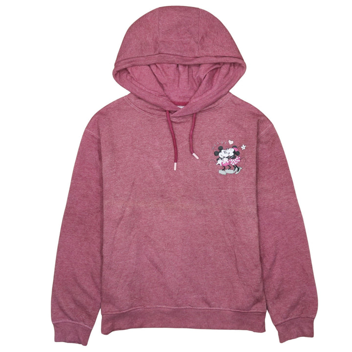 Disney Womens Pink Minnie Mouse Pullover Hoodie Size Small