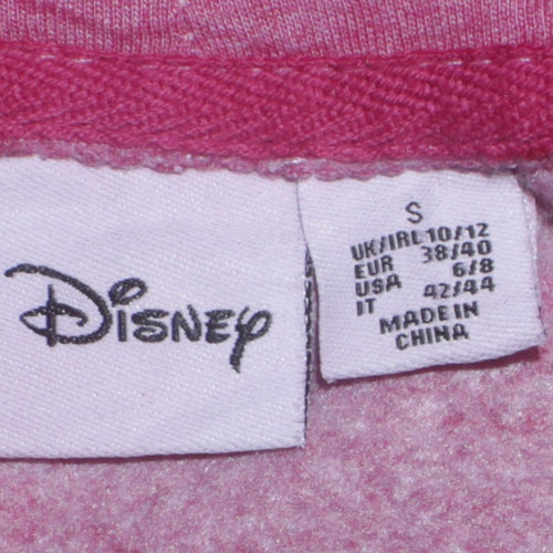 Disney Womens Pink Minnie Mouse Pullover Hoodie Size Small
