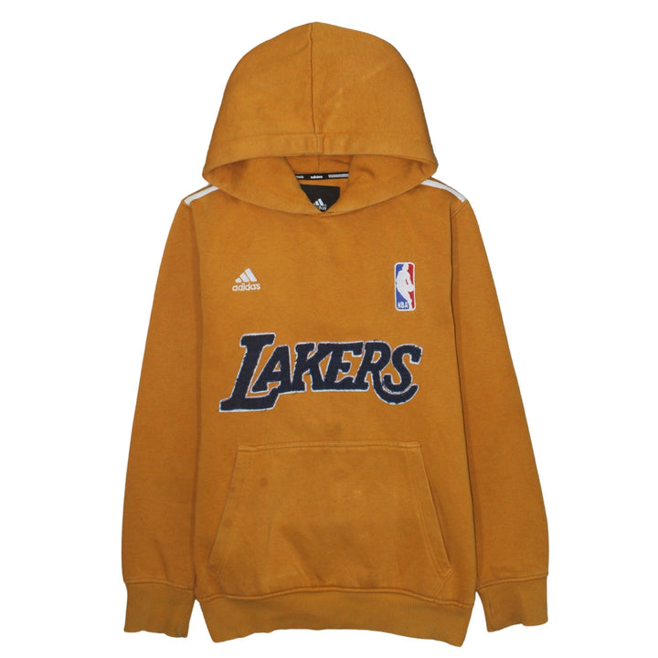 adidas Men’s Brown Lakers Pullover Hoodie XL Fleece NBA Sportswear