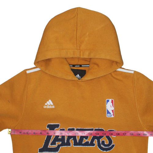 adidas Men’s Brown Lakers Pullover Hoodie XL Fleece NBA Sportswear