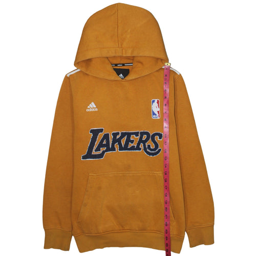 adidas Men’s Brown Lakers Pullover Hoodie XL Fleece NBA Sportswear