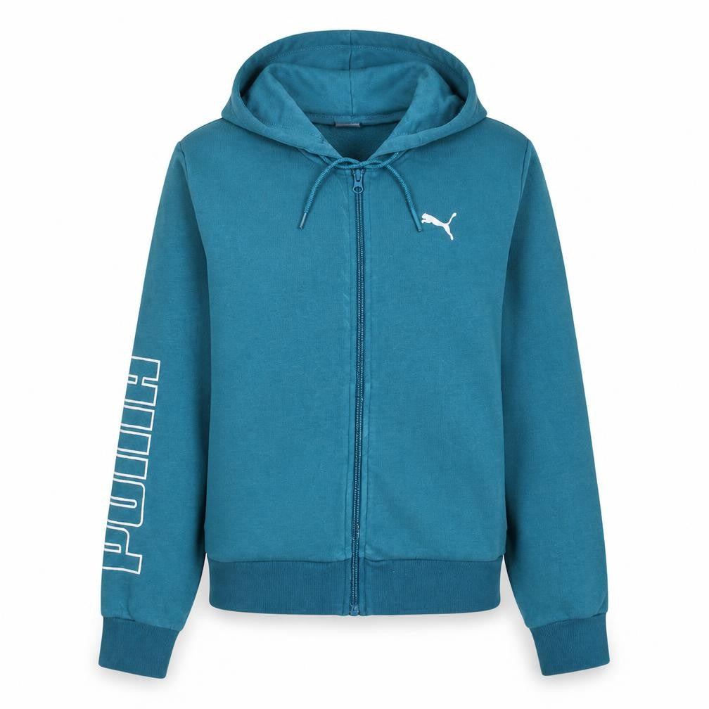 Puma Womens Blue Full Zip Hoodie Small Hooded Sweatshirt