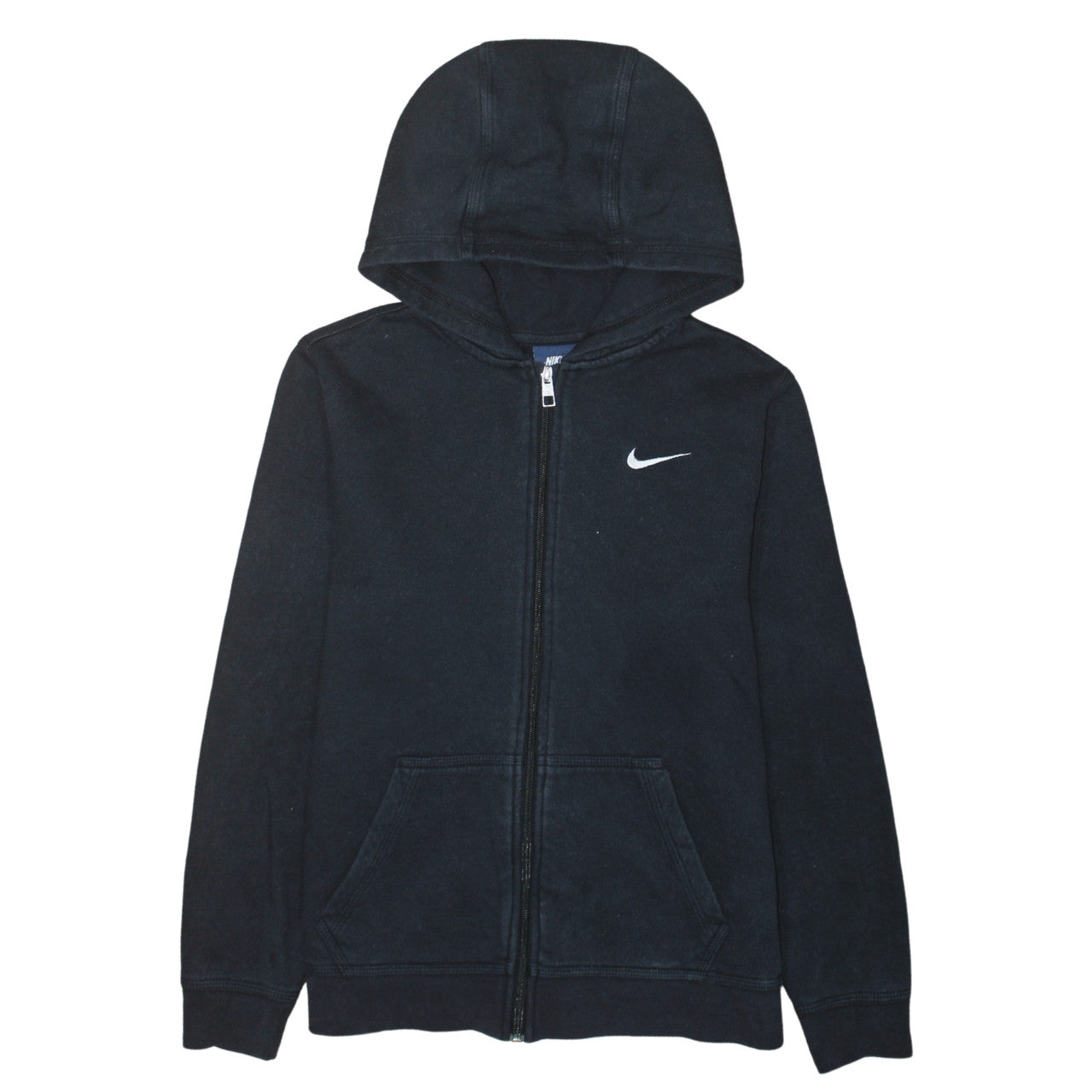 Nike Boys Black Full Zip Hoodie 13-15 Years Fleece Sweatshirt
