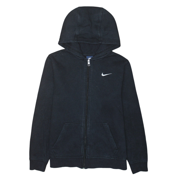Nike Boys Black Full Zip Hoodie 13-15 Years Fleece Sweatshirt