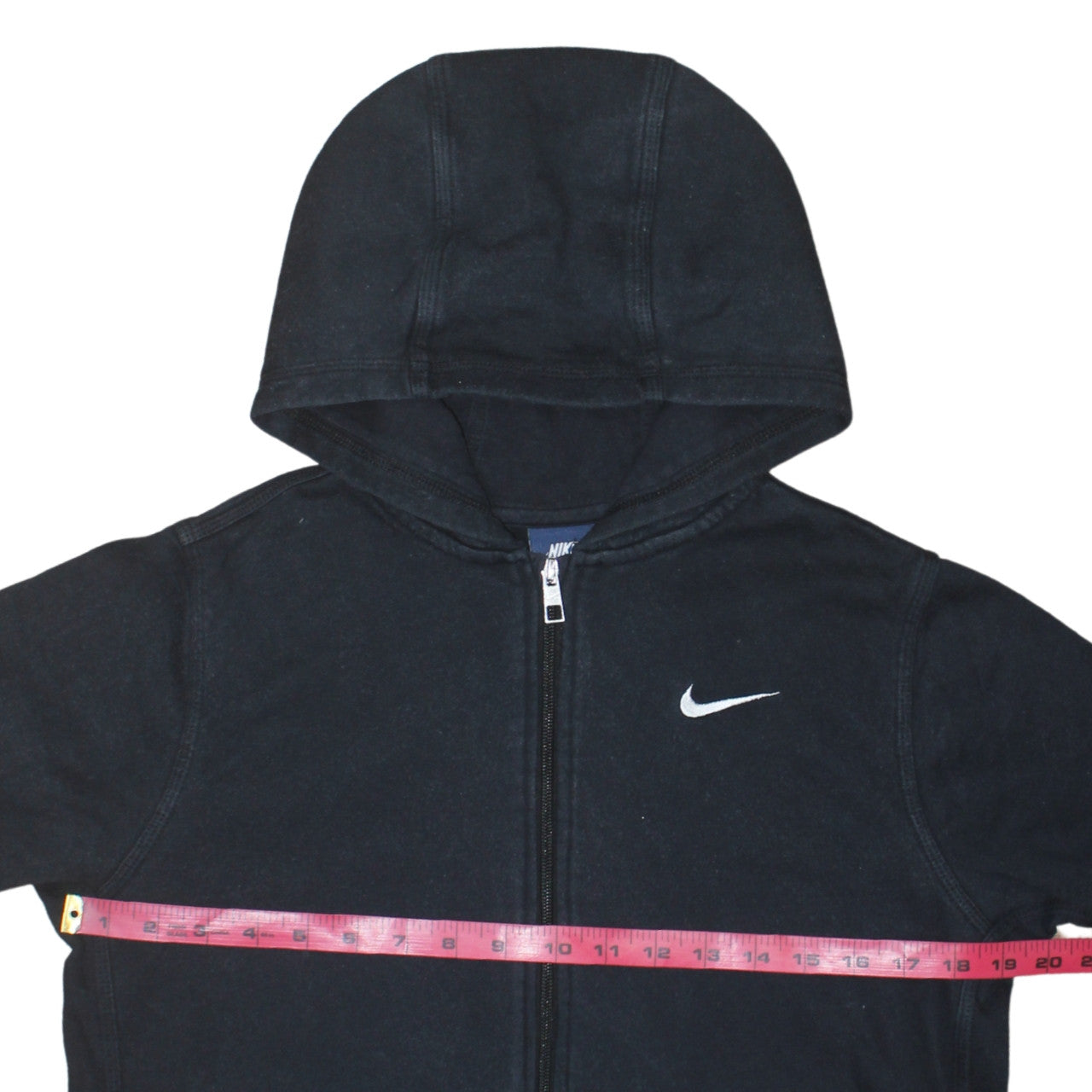 Nike Boys Black Full Zip Hoodie 13-15 Years Fleece Sweatshirt