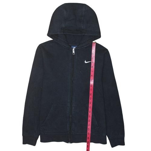 Nike Boys Black Full Zip Hoodie 13-15 Years Fleece Sweatshirt