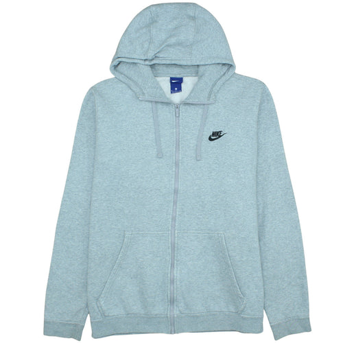 Nike Men's Grey Full Zip Hoodie XL Sportswear Fleece Sweatshirt