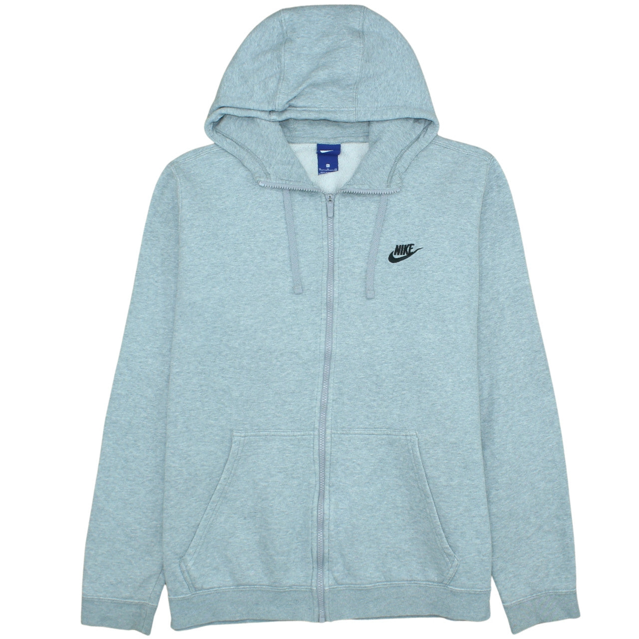 Nike Men's Grey Full Zip Hoodie XL Sportswear Fleece Sweatshirt