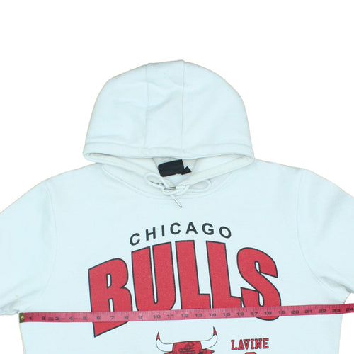Primark NBA Men’s White Chicago Bulls Hoodie XL Pullover Sweatshirt