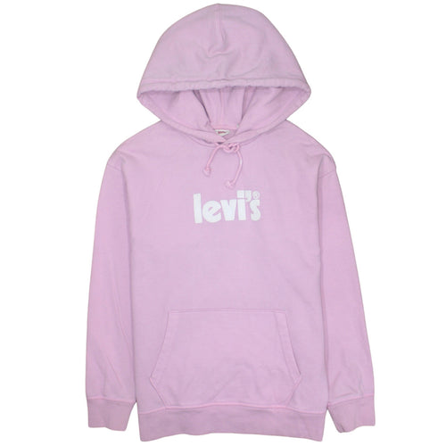 Levi's Women Pink XS Pullover Hoodie with Logo Print