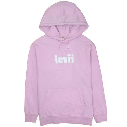 Levi's Women Pink XS Pullover Hoodie with Logo Print