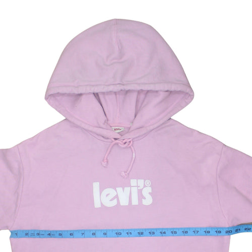 Levi's Women Pink XS Pullover Hoodie with Logo Print