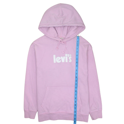 Levi's Women Pink XS Pullover Hoodie with Logo Print