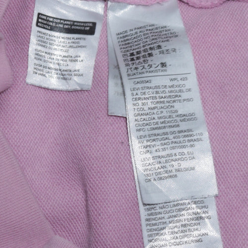 Levi's Women Pink XS Pullover Hoodie with Logo Print