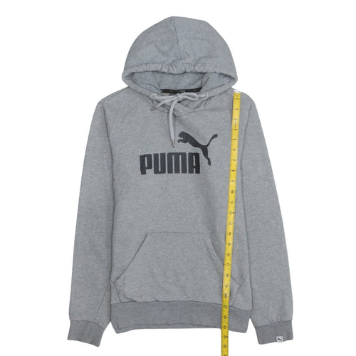 Puma Women Grey Logo Pullover Hoodie Size 16 XL Casual Sportswear
