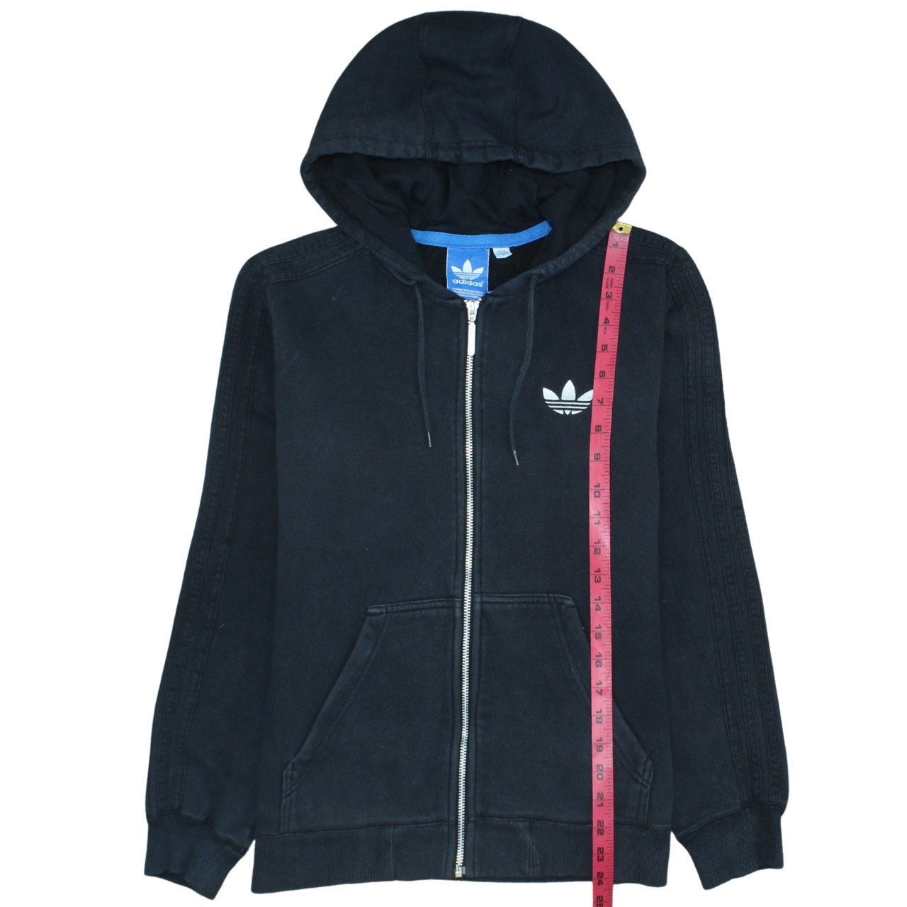 Adidas Womens Black Full Zip Hoodie Small Hooded Sweatshirt
