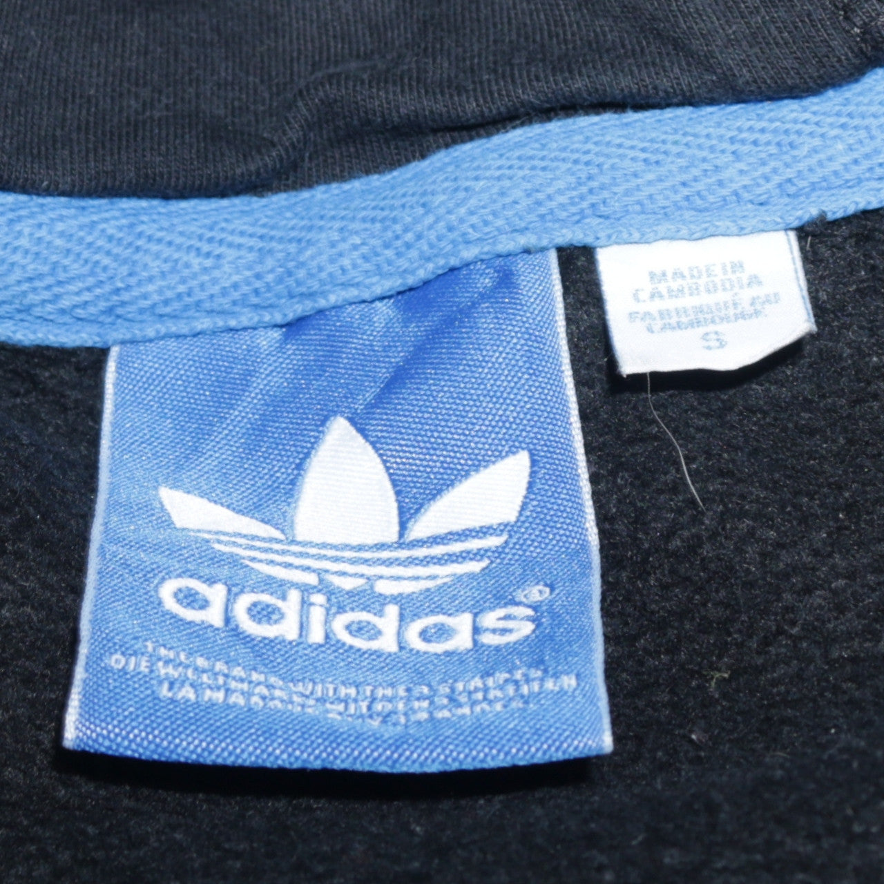 Adidas Womens Black Full Zip Hoodie Small Hooded Sweatshirt