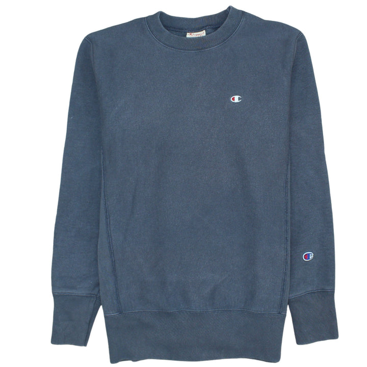 Champion Men's Blue Reverse Weave Sweatshirt Small Classic Crew Neck