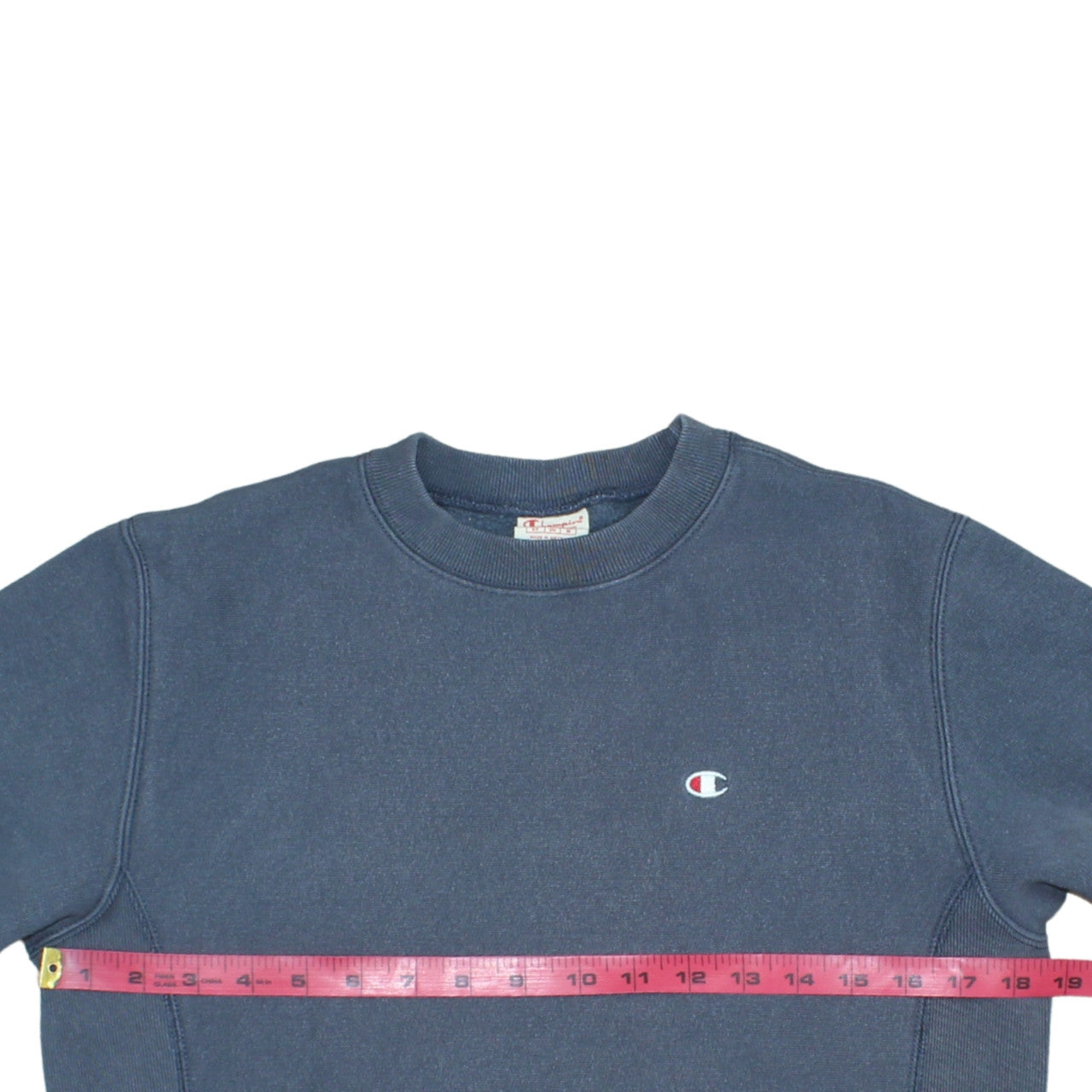 Champion Men's Blue Reverse Weave Sweatshirt Small Classic Crew Neck