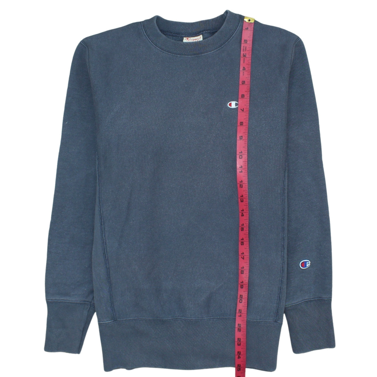 Champion Men's Blue Reverse Weave Sweatshirt Small Classic Crew Neck