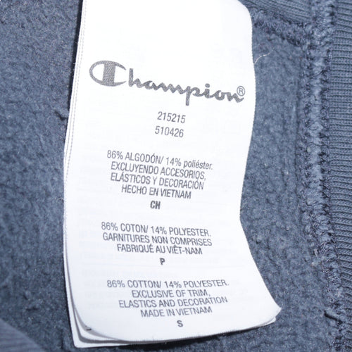 Champion Men's Blue Reverse Weave Sweatshirt Small Classic Crew Neck