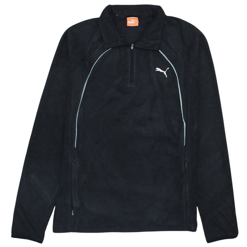 Puma Men’s Black Fleece 1/2 Zip Pullover Sweatshirt S