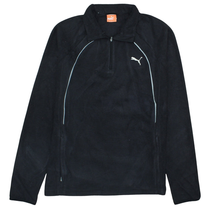 Puma Men’s Black Fleece 1/2 Zip Pullover Sweatshirt S