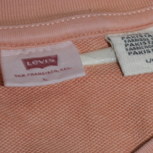 Levi's Womens Beige Crew Neck Pullover Sweatshirt Size L