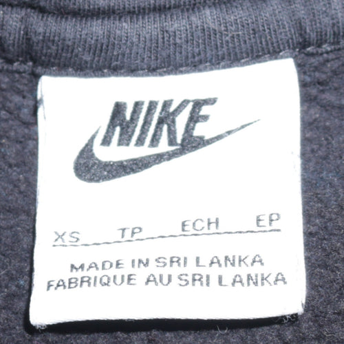 Nike Mens Black XS Pullover Hoodie Fleece Sweatshirt Logo Athletic