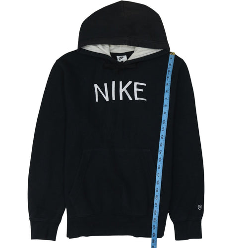 Nike Men's Black Small Pullover Hoodie with Embroidered Logo