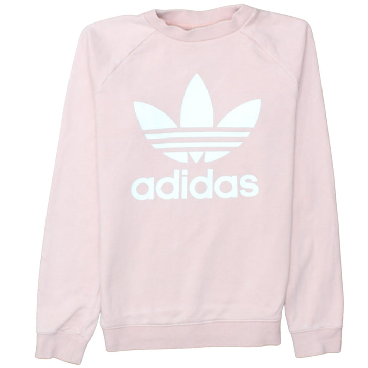 Adidas Womens Pink Crew Neck Logo Sweatshirt XS
