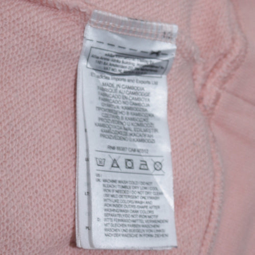 Adidas Womens Pink Crew Neck Logo Sweatshirt XS
