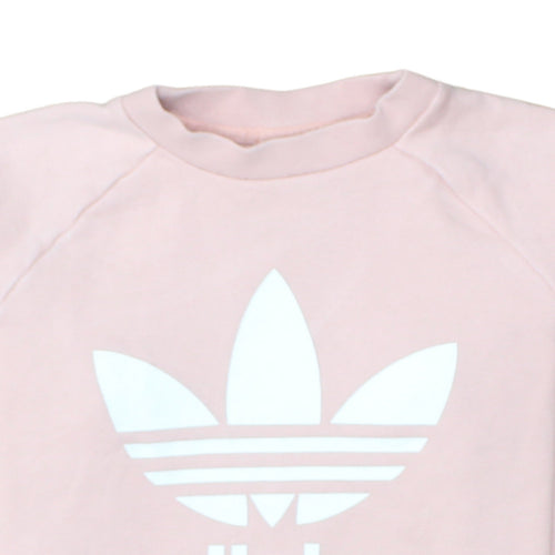 Adidas Womens Pink Crew Neck Logo Sweatshirt XS